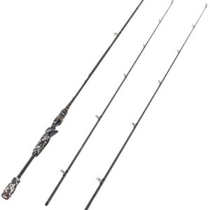 E Series - Camo Legend 2-Piece 7-Feet Casting Rod 24 Ton Carbon Fiber Baitcasting with 2 Tips - Medium and Medium Heavy Portable Bass Fishing Rod Baitcaster
