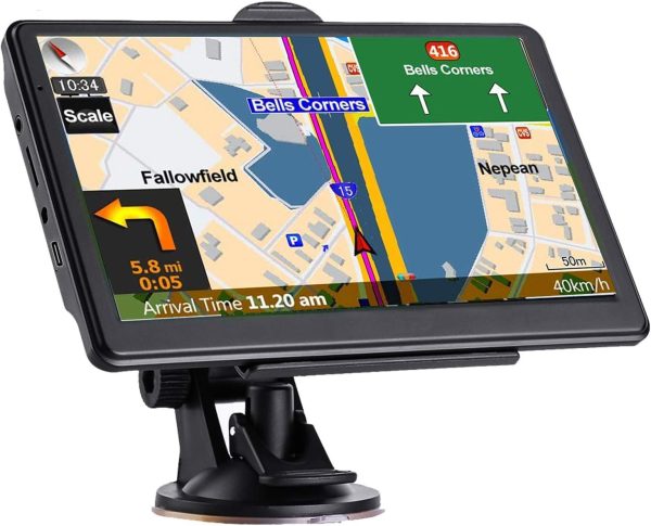 GPS Navigation for Car, Latest 2025 Map,7 inch Touch Screen Real Voice Spoken Turn-by-Turn Direction Reminding Navigation System for Cars, Vehicle GPS Satellite Navigator with(Free Lifetime Updates) - Image 9